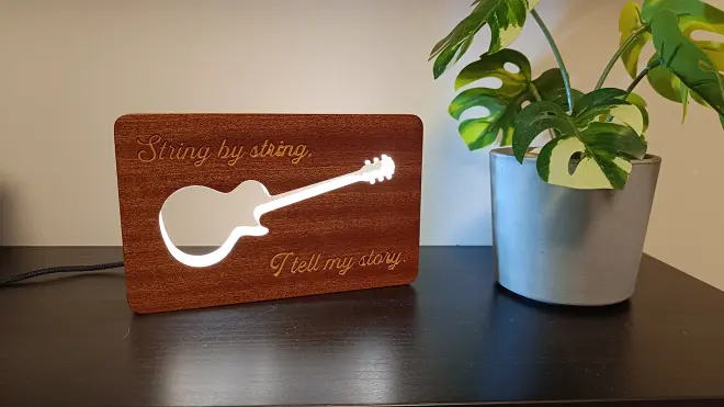 Világítós gitáros dekoráció