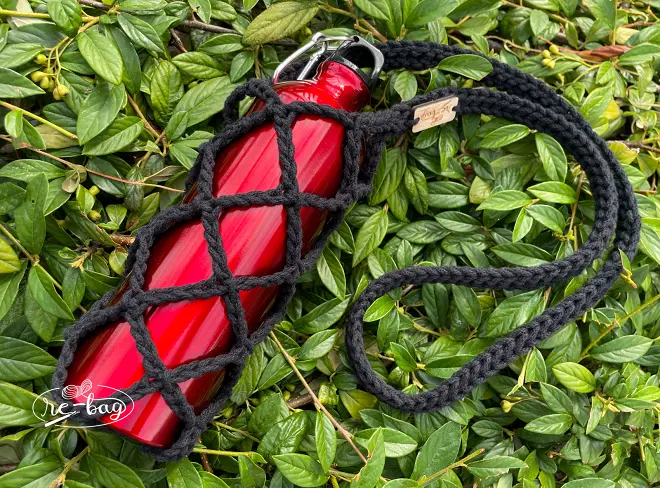 Horgolt kulacstartó