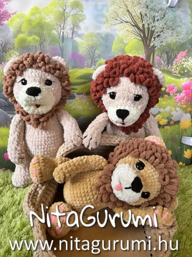 Oroszlán Amigurumi minta