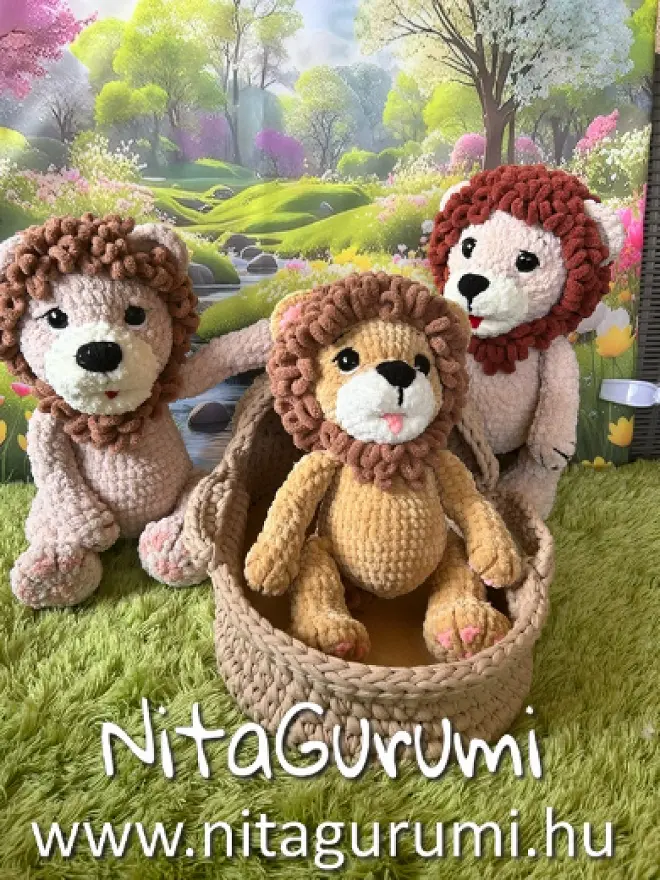 Oroszlán Amigurumi minta