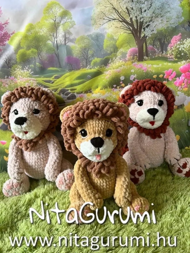 Oroszlán Amigurumi minta