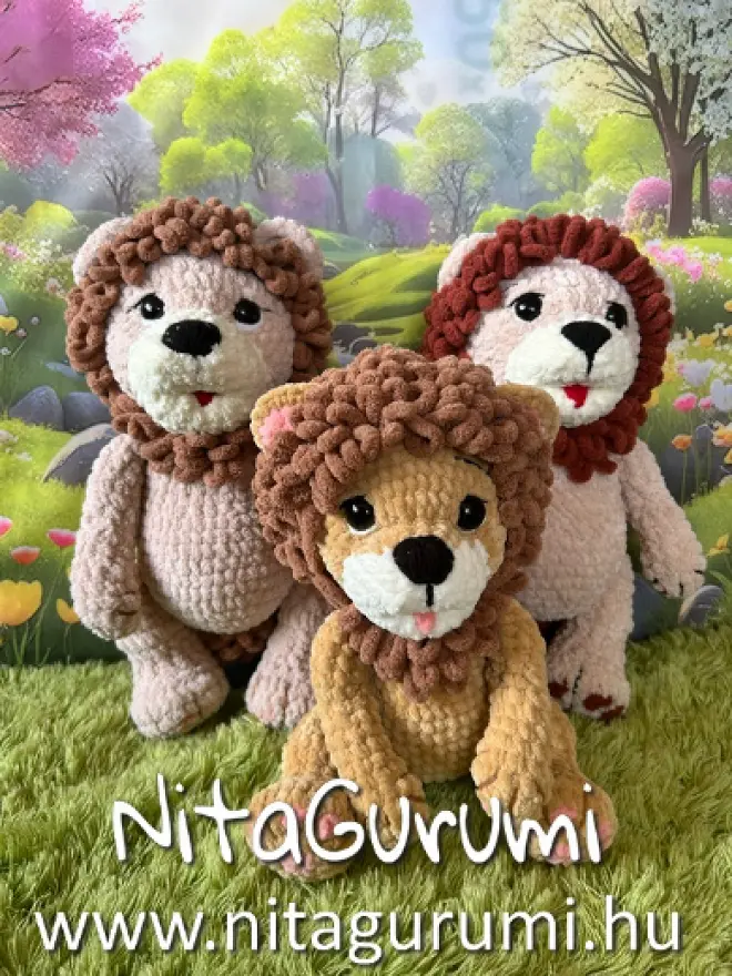 Oroszlán Amigurumi minta