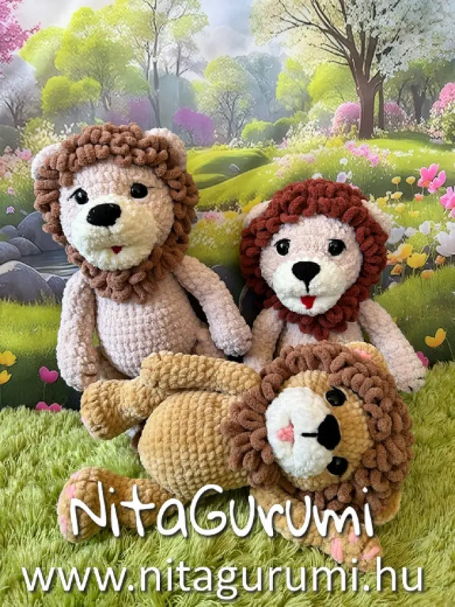 Oroszlán Amigurumi minta