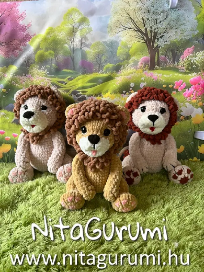 Oroszlán Amigurumi minta