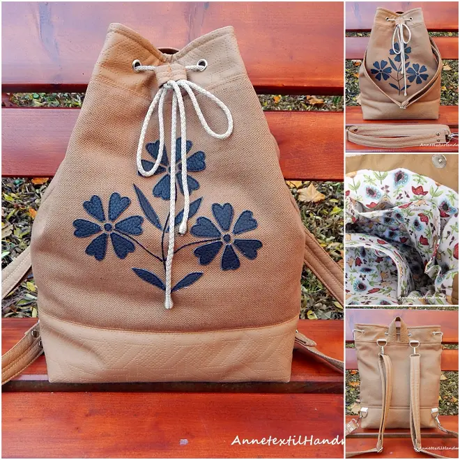 Kalocsai virágok többfunkciós hátizsák/oldaltáska